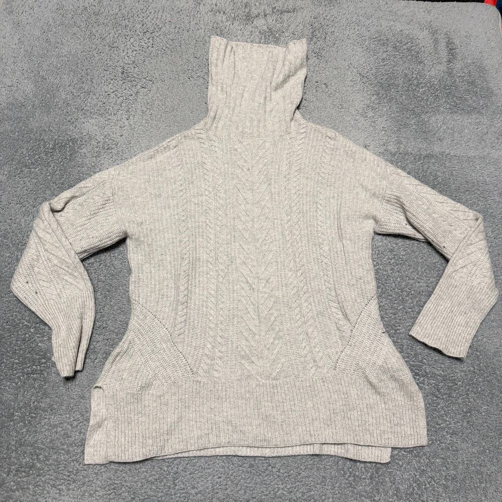 Design History Sweater Pure Cashmere Womens Large Gray Turtleneck